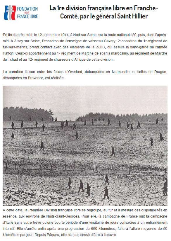 La 1re division française libre en Franche-Comté